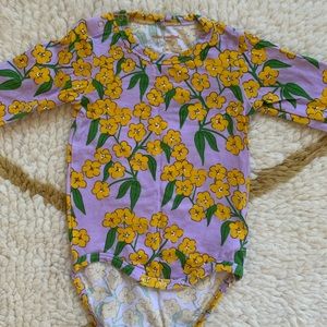 Mini Rodini Alpine Flowers long sleeve bodysuit